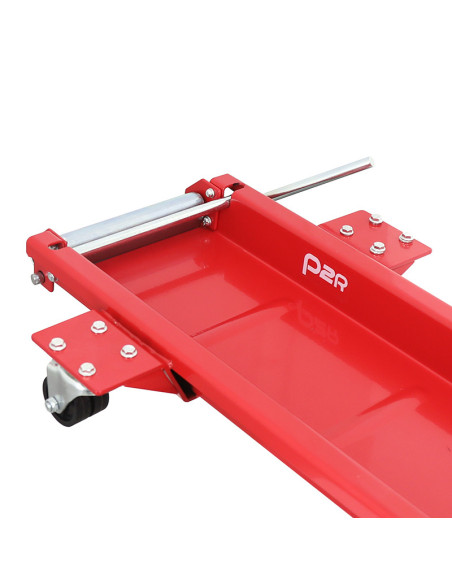 Range moto universel grand modèle acier rouge à roulettes (dimension rail 200x20 cm)