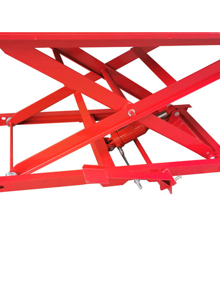 Pont élévateur / table moto universel acier rouge plateau 180x60 cm