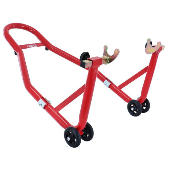 Lève moto / béquille de stand arrière universel renforcé acier rouge avec support en v