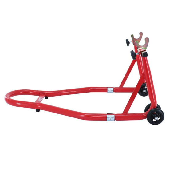 Lève moto / béquille de stand arrière universel renforcé acier rouge avec support en v