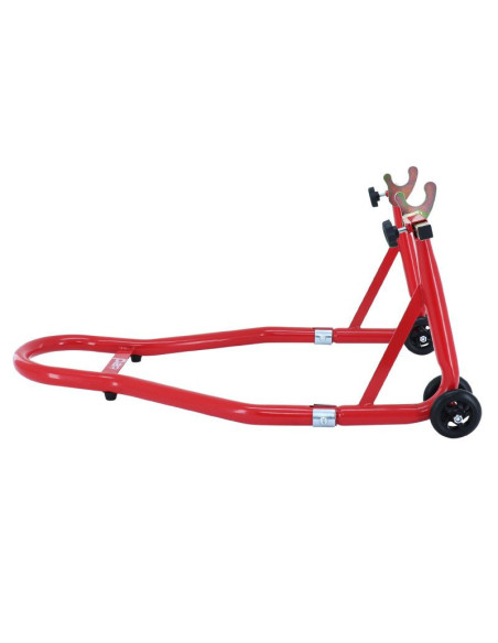 Lève moto / béquille de stand arrière universel renforcé acier rouge avec support en v