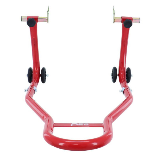Lève moto / béquille de stand arrière universel renforcé acier rouge avec support en v