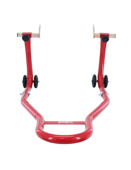 Lève moto / béquille de stand arrière universel renforcé acier rouge avec support en v