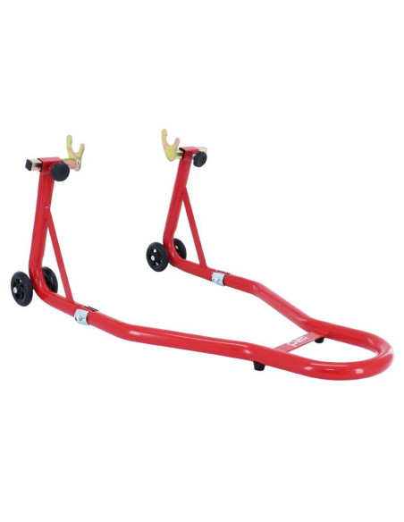 Lève moto / béquille de stand arrière universel renforcé acier rouge avec support en v
