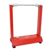 Equilibreuse de roue / pneu moto statique acier rouge (diam cone de 12 à 30mm / hauteur Max 51cm)