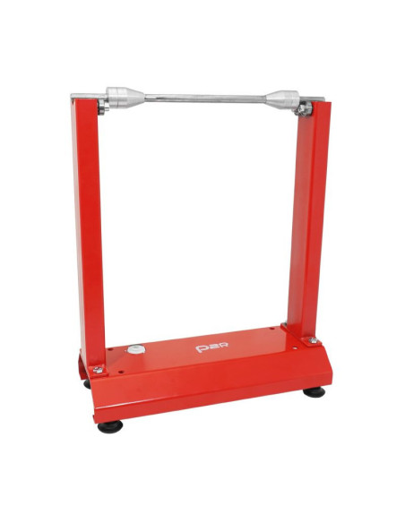 Equilibreuse de roue / pneu moto statique acier rouge (diam cone de 12 à 30mm / hauteur Max 51cm)