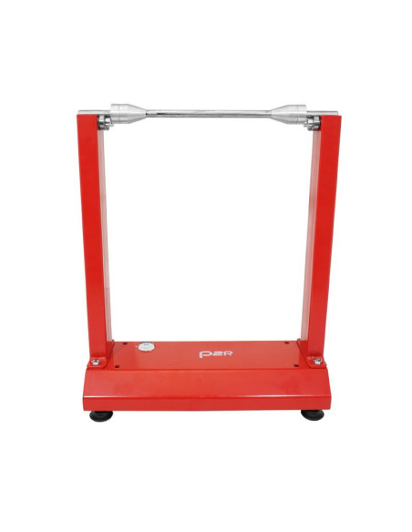 Equilibreuse de roue / pneu moto statique acier rouge (diam cone de 12 à 30mm / hauteur Max 51cm)