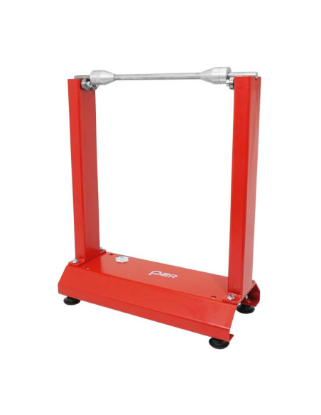 Equilibreuse de roue / pneu moto statique acier rouge (diam cone de 12 à 30mm / hauteur Max 51cm)