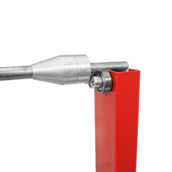 Equilibreuse de roue / pneu moto statique acier rouge (diam cone de 12 à 30mm / hauteur Max 51cm)