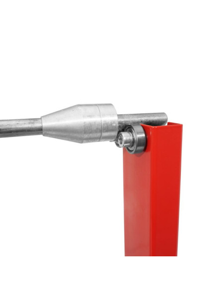 Equilibreuse de roue / pneu moto statique acier rouge (diam cone de 12 à 30mm / hauteur Max 51cm)