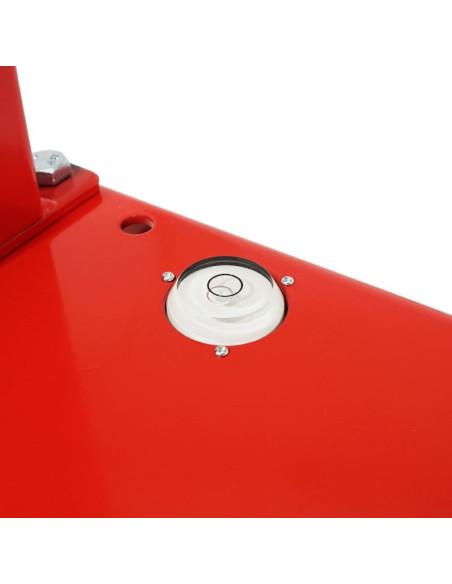Equilibreuse de roue / pneu moto statique acier rouge (diam cone de 12 à 30mm / hauteur Max 51cm)