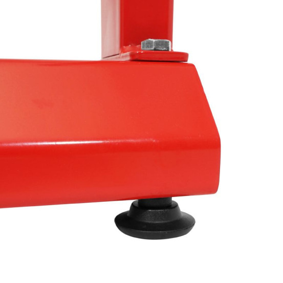 Equilibreuse de roue / pneu moto statique acier rouge (diam cone de 12 à 30mm / hauteur Max 51cm)