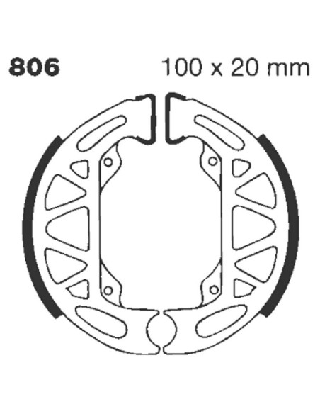 Machoires de frein EBC BRAKES 806 standards - GILERA - PIAGGIO