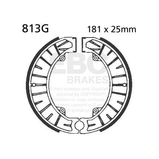 Machoires de frein EBC BRAKES 813G rainurées - KTM