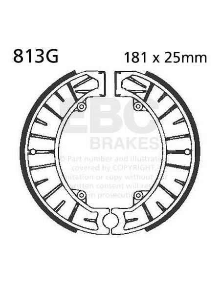 Machoires de frein EBC BRAKES 813G rainurées - KTM