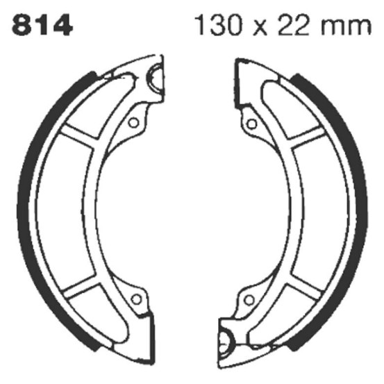 Machoires de frein EBC BRAKES 814G rainurées - KTM