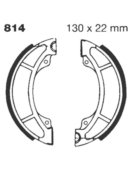 Machoires de frein EBC BRAKES 814G rainurées - KTM