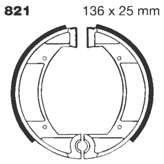 Machoires de frein EBC BRAKES 821G rainurées - MAICO