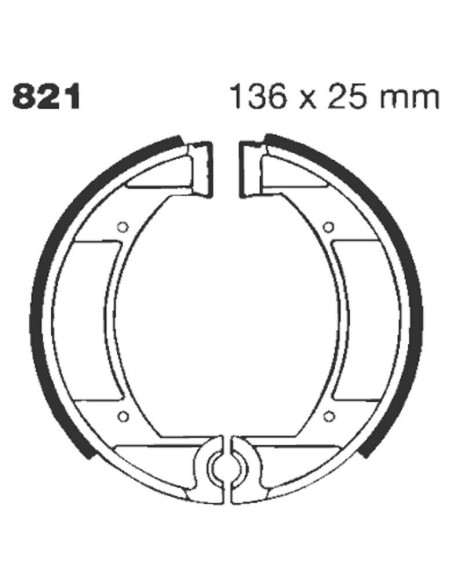 Machoires de frein EBC BRAKES 821G rainurées - MAICO
