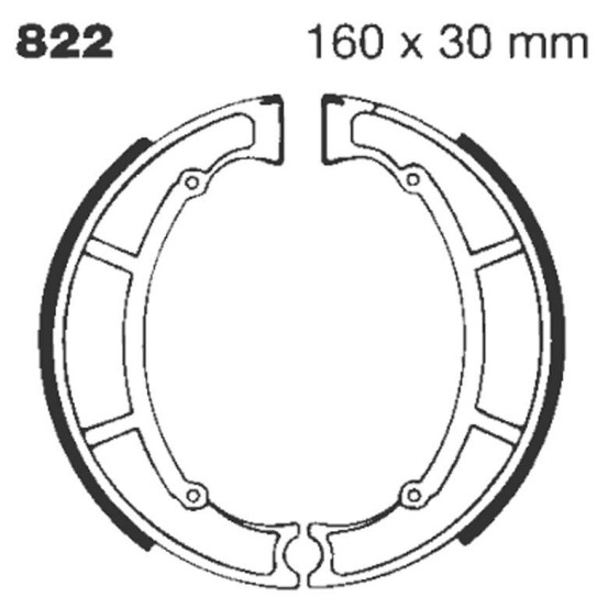 Machoires de frein EBC BRAKES 822G rainurées - MAICO
