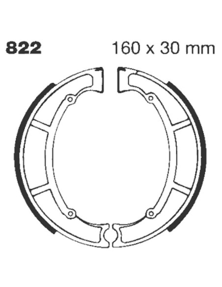 Machoires de frein EBC BRAKES 822G rainurées - MAICO