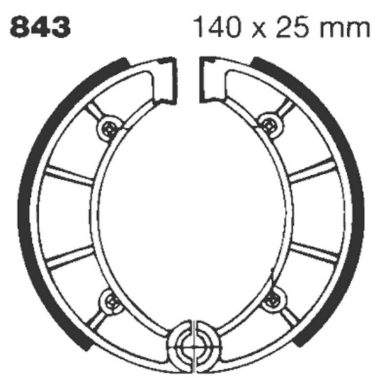 Machoires de frein EBC BRAKES 843G rainurées - FANTIC