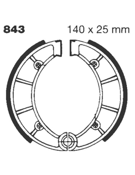 Machoires de frein EBC BRAKES 843G rainurées - FANTIC