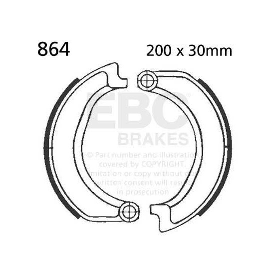 Machoires de frein EBC BRAKES 864 standards - BMW