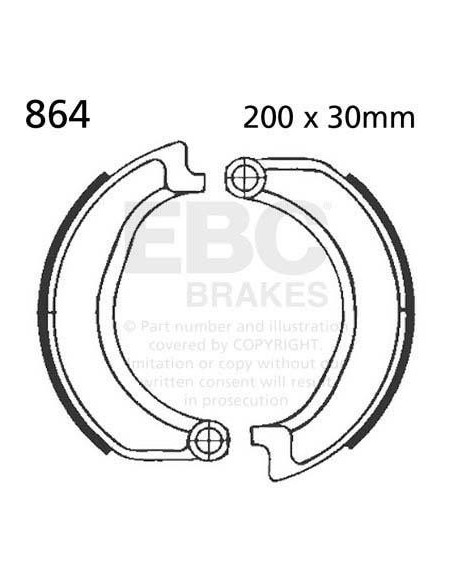 Machoires de frein EBC BRAKES 864 standards - BMW