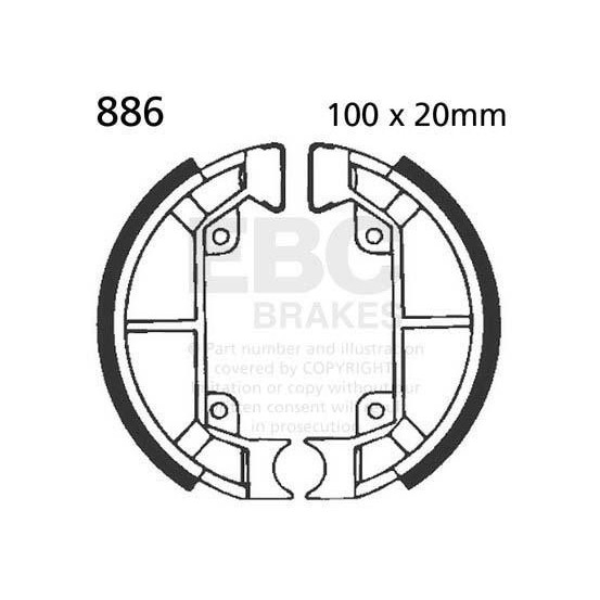 Machoires de frein EBC BRAKES 886 standards - GILERA - PIAGGIO