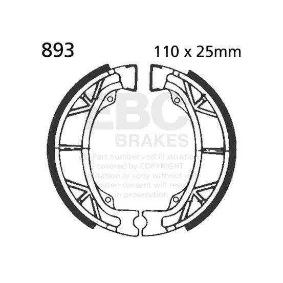 Machoires de frein EBC BRAKES 893 standards - BENELLI - BETA - MALAGUTI