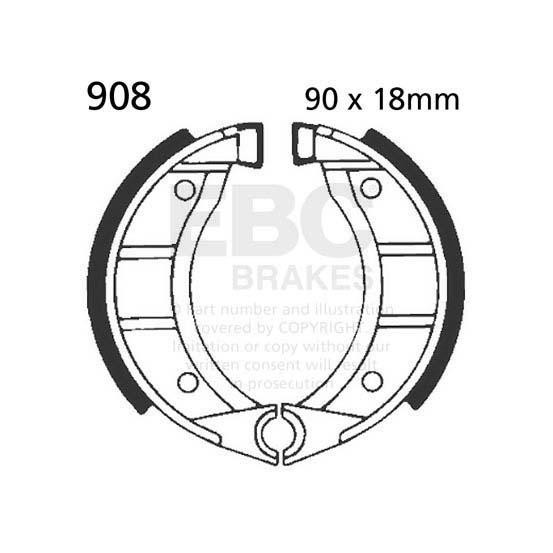 Machoires de frein EBC BRAKES 908 standards - PIAGGIO