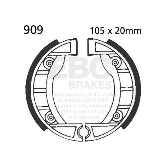 Machoires de frein EBC BRAKES 909 standards - PIAGGIO