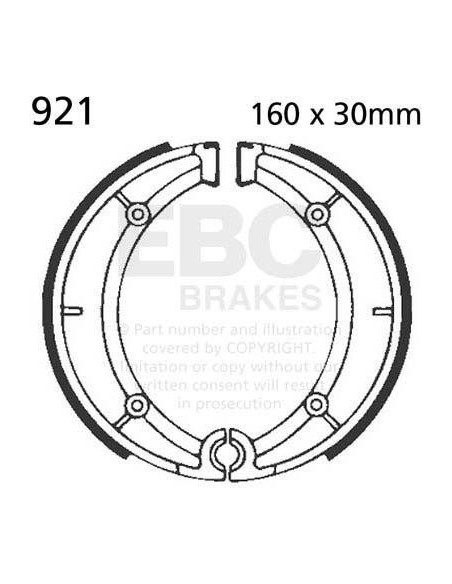 Machoires de frein EBC BRAKES 921 standards - APRILIA - GILERA
