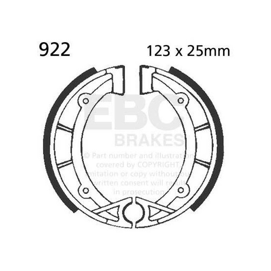 Machoires de frein EBC BRAKES 922 standards - HERCULES