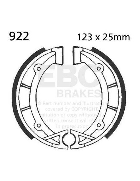 Machoires de frein EBC BRAKES 922 standards - HERCULES