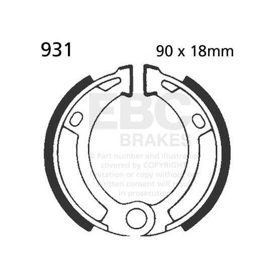 Machoires de frein EBC BRAKES 931 standards - TOMOS