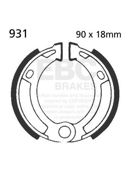 Machoires de frein EBC BRAKES 931 standards - TOMOS