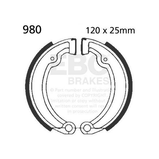 Machoires de frein EBC BRAKES 980 standards - MZ