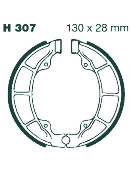 Machoires de frein EBC BRAKES H307 standards - CAN AM (BRP) - KYMCO - PEUGEOT - POLARIS - SYM - YAMAHA