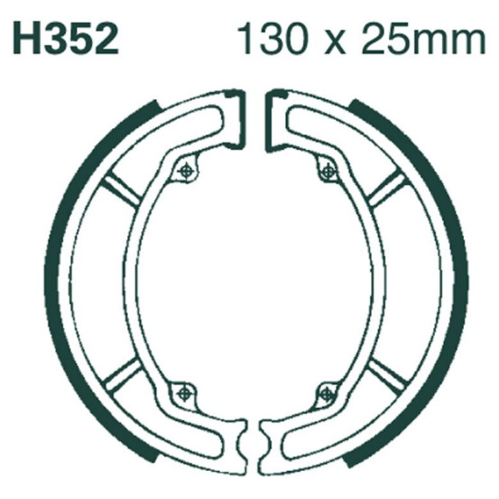 Machoires de frein EBC BRAKES H352 standards - HONDA