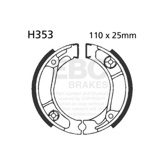 Machoires de frein EBC BRAKES H353 standards - PEUGEOT