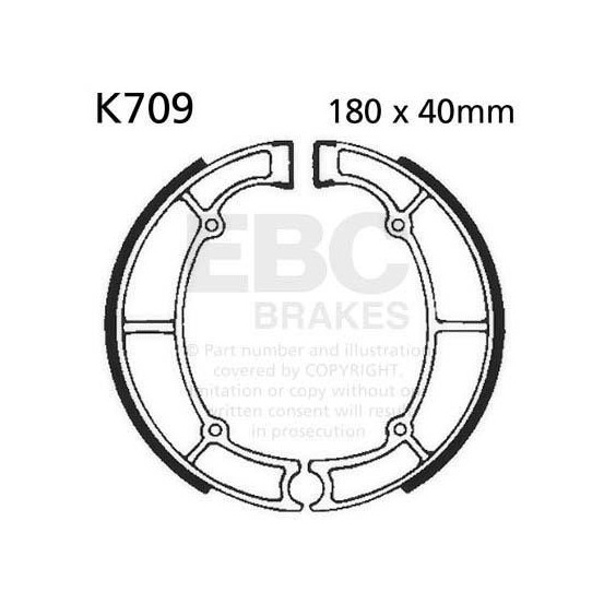 Machoires de frein EBC BRAKES K709 standards - KAWASAKI