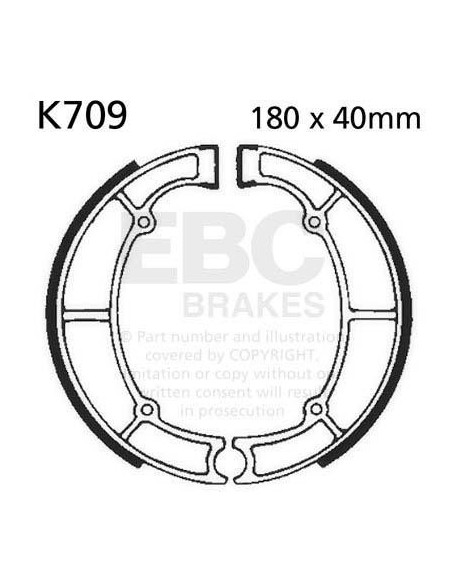 Machoires de frein EBC BRAKES K709 standards - KAWASAKI