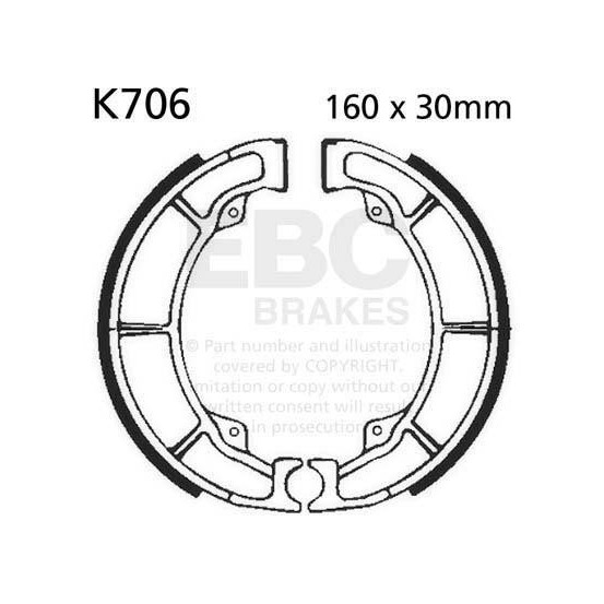 Machoires de frein EBC BRAKES K706 standards - KAWASAKI
