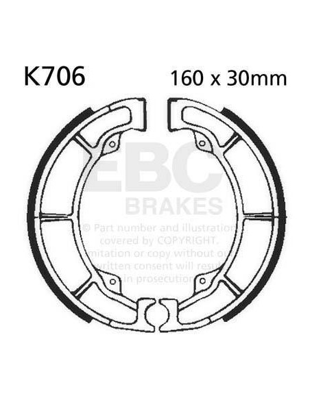 Machoires de frein EBC BRAKES K706 standards - KAWASAKI