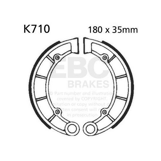 Machoires de frein EBC BRAKES K710 standards - KAWASAKI