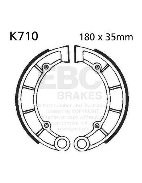 Machoires de frein EBC BRAKES K710 standards - KAWASAKI
