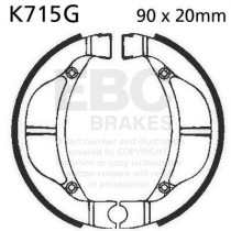 Machoires de frein EBC BRAKES K715G rainurées - KAWASAKI - SUZUKI