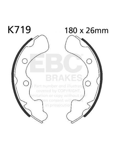 Machoires de frein EBC BRAKES K719 standards - KAWASAKI